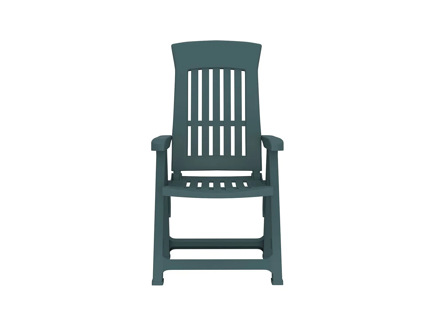 Chaises inclinables de jardin 2 pcs vert PP SEF51663