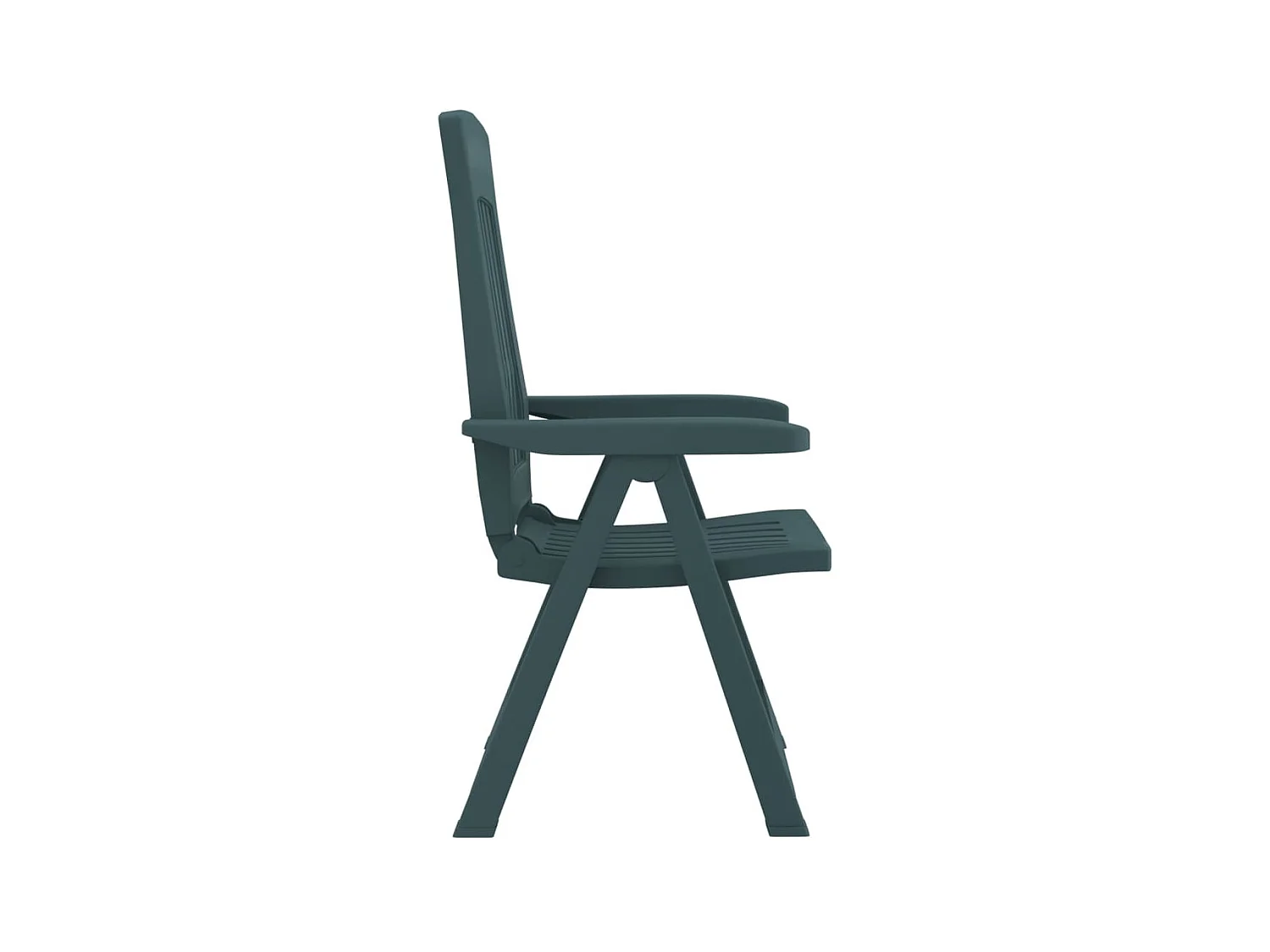 Chaises inclinables de jardin 2 pcs vert PP SEF51663