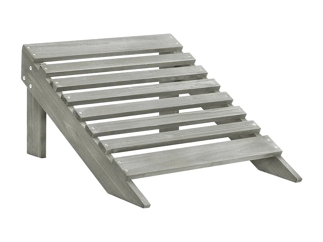 Chaise de jardin avec pouf Bois Gris SEF21040