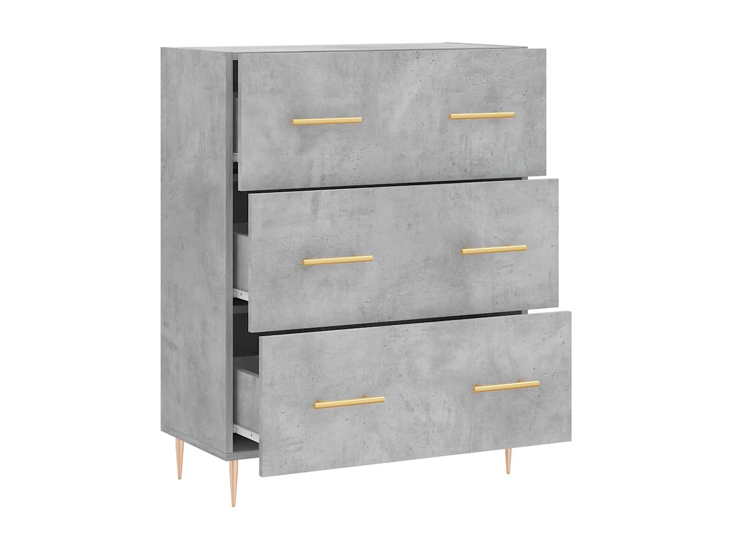 Sideboard Lowboard - Betongrau 69,5x34x90 cm Holzwerkstoff -RM18024