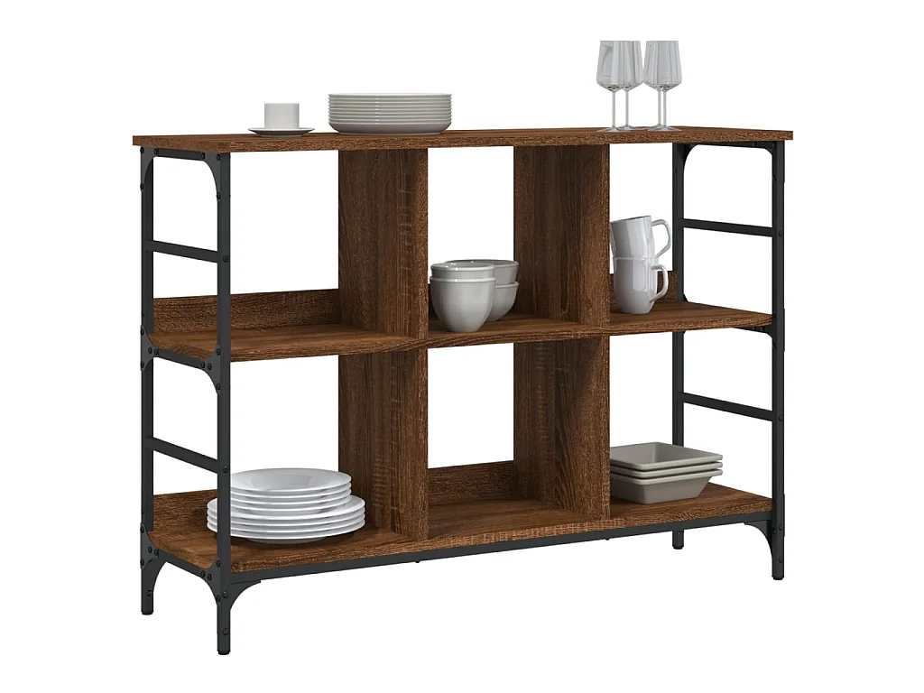 Sideboard Lowboard - Braun Eichen-Optik 102x32x73,5 cm Holzwerkstoff -RM59461