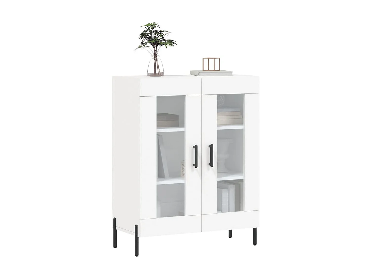 Sideboard Weiß Anrichte 69,5x34x90 cm Holzwerkstoff -RM49722