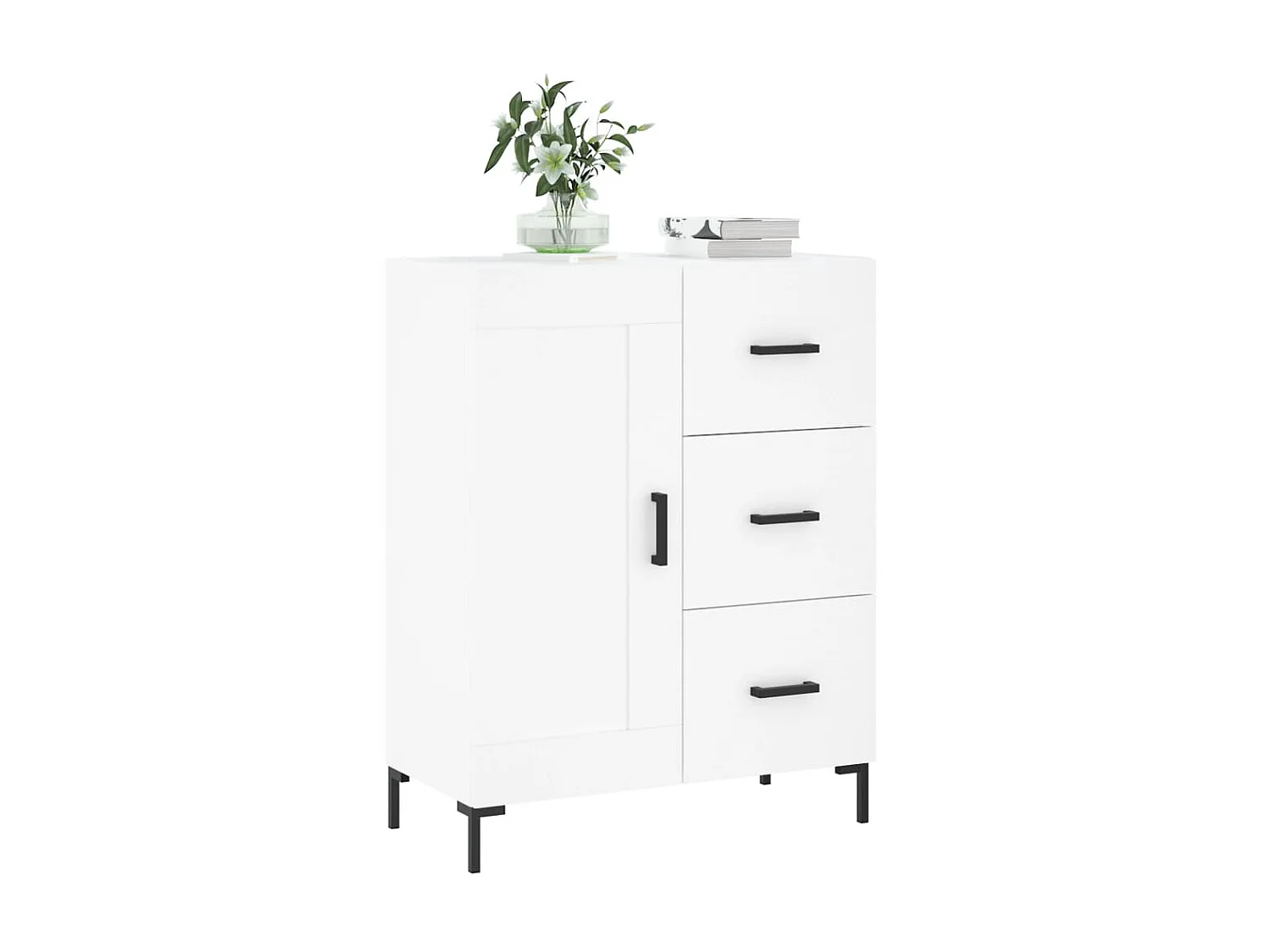 Sideboard Weiß Anrichte 69,5x34x90 cm Holzwerkstoff -RM51065