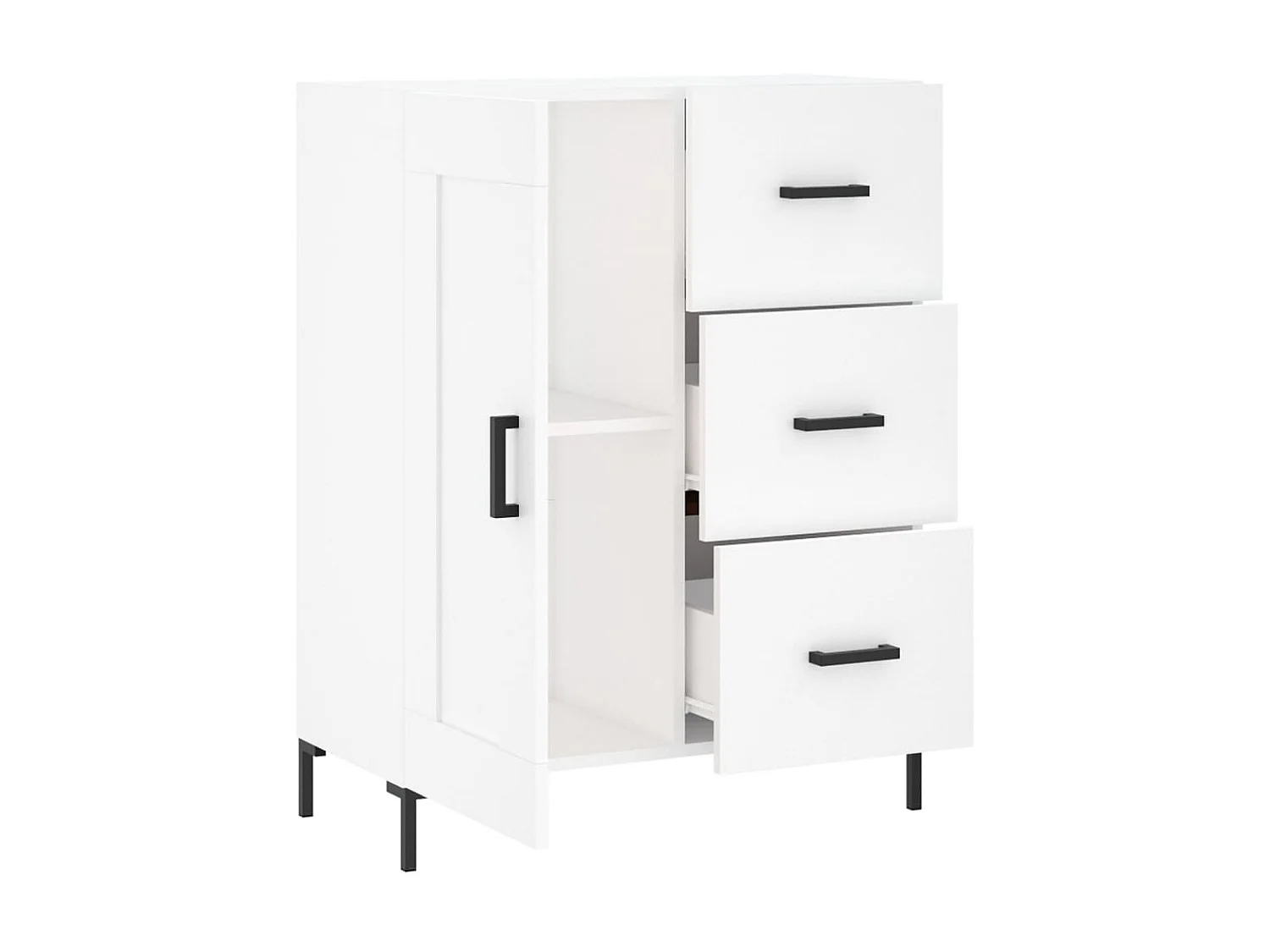 Sideboard Weiß Anrichte 69,5x34x90 cm Holzwerkstoff -RM51065