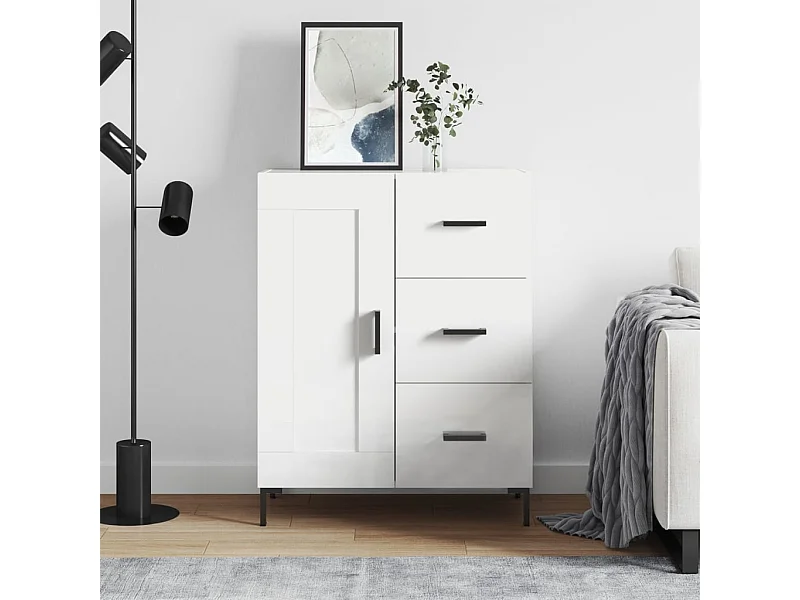 Sideboard Weiß Anrichte 69,5x34x90 cm Holzwerkstoff -RM51065