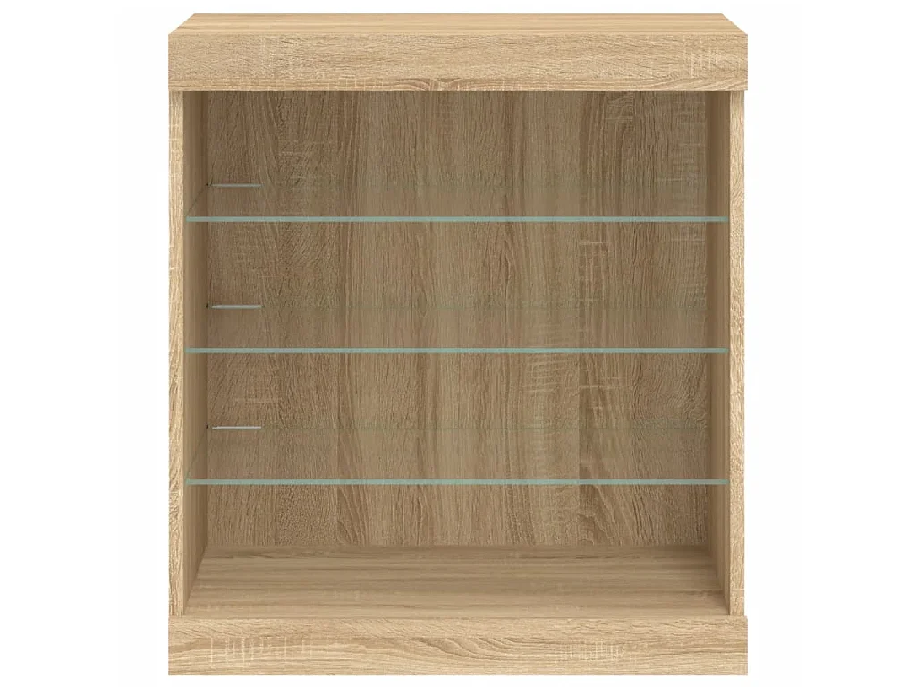 Sideboard mit LED-Leuchten Anrichte Sonoma-Eiche 60,5x37x67 cm -RM41353