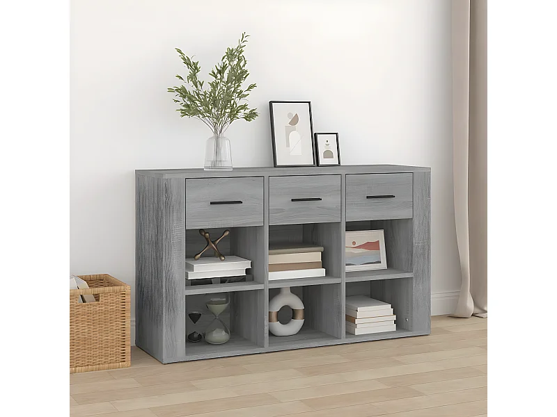 Sideboard Grau Sonoma - Lowboard 100x30x59,5 cm Holzwerkstoff -RM56989