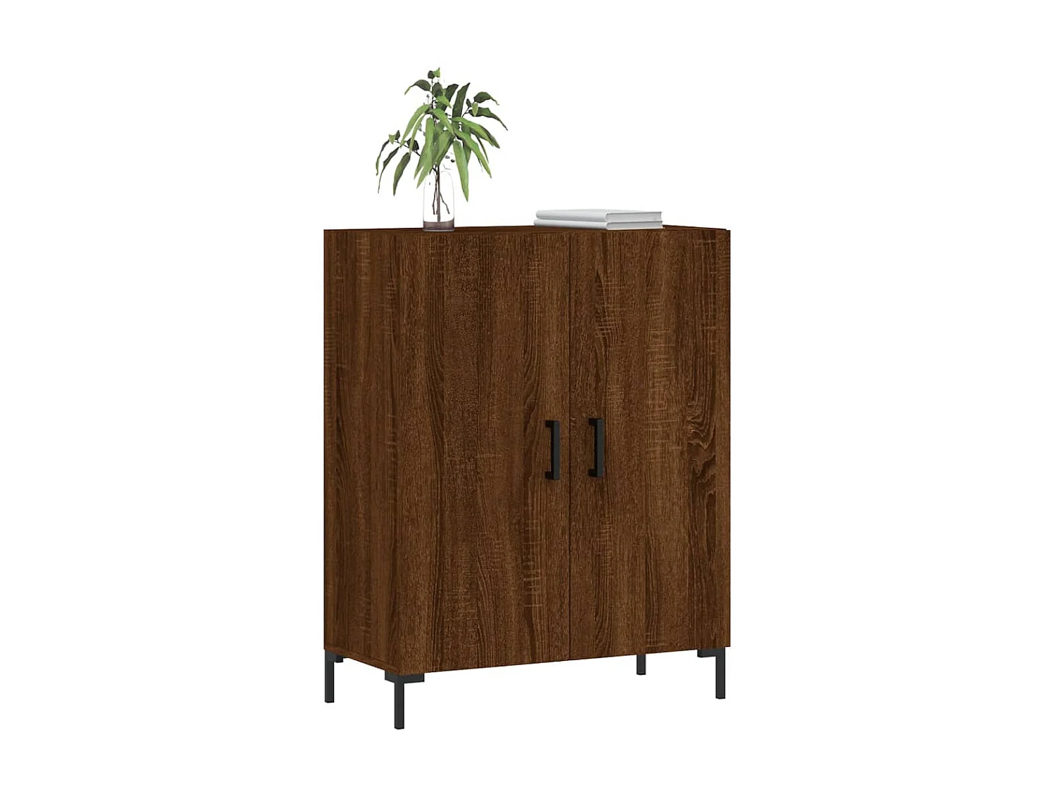 Sideboard Lowboard - Braun Eichen-Optik 69,5x34x90 cm Holzwerkstoff -RM92442