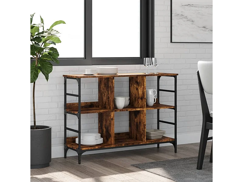 Sideboard Anrichte Räuchereiche 102x32x73,5 cm Holzwerkstoff -RM76332