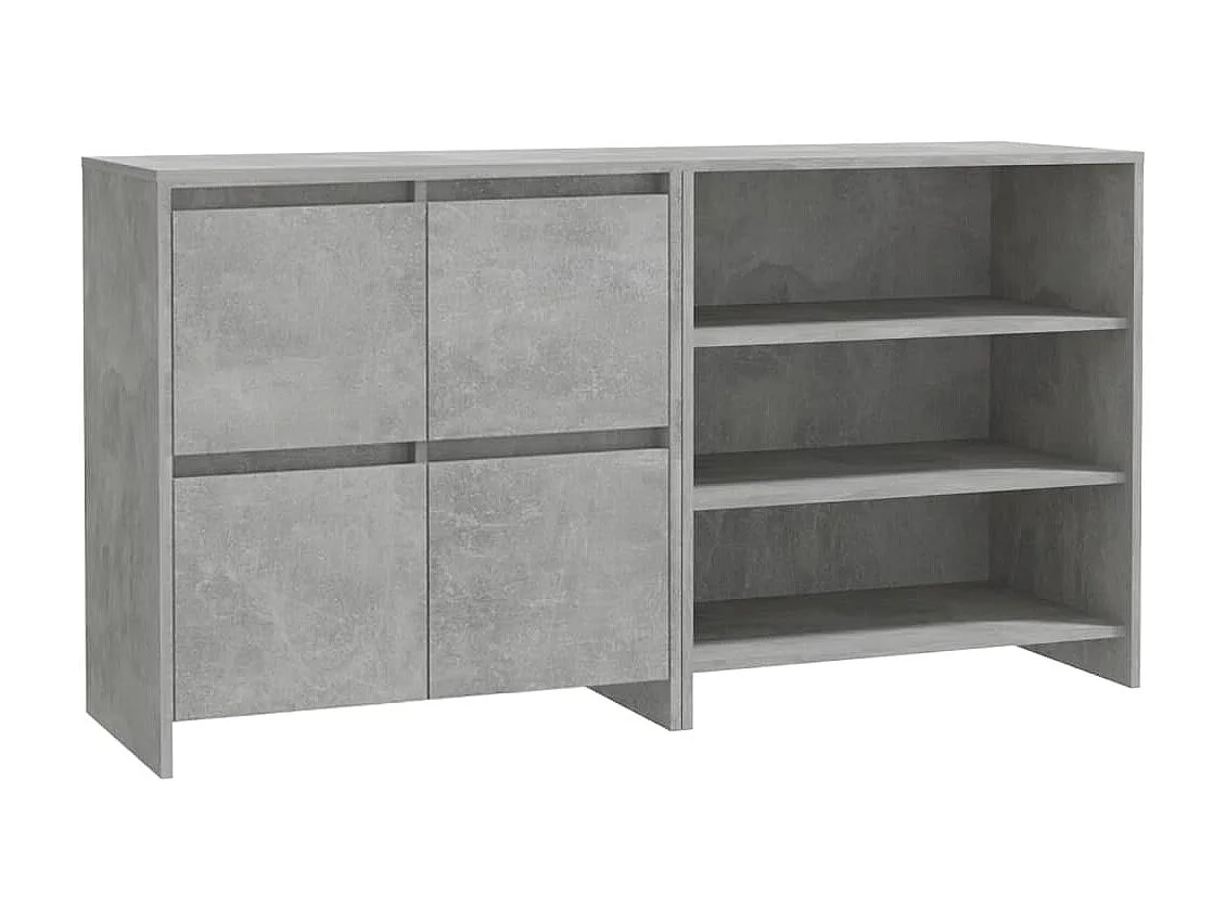 2-tlg. Sideboard Anrichte Betongrau Holzwerkstoff -RM78278