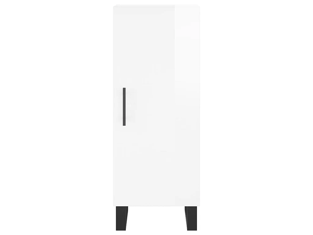 Sideboard Lowboard - Hochglanz-Weiß 34,5x34x90 cm Holzwerkstoff -RM74467