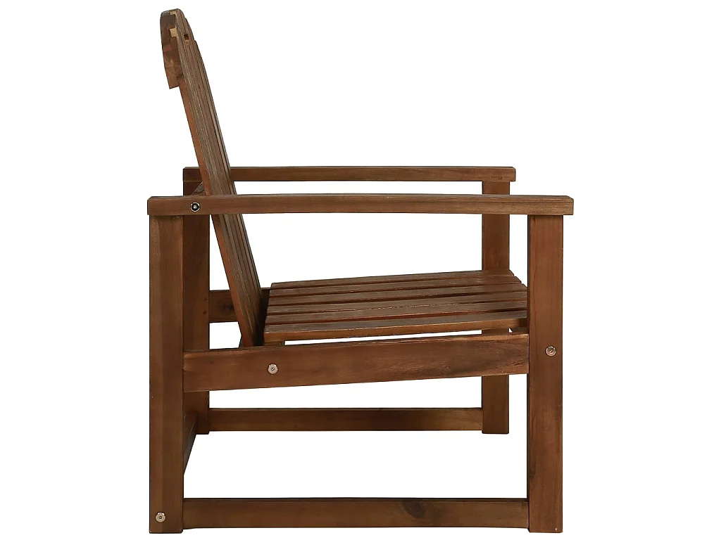Chaises de jardin 2 pcs Bois d'acacia solide SEF56625