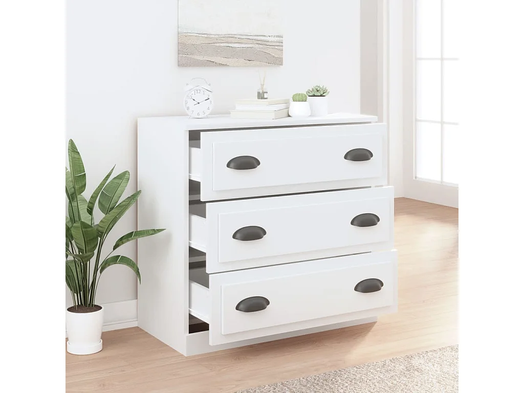 Sideboard Weiß Anrichte 70x35,5x67,5 cm Holzwerkstoff -RM25804