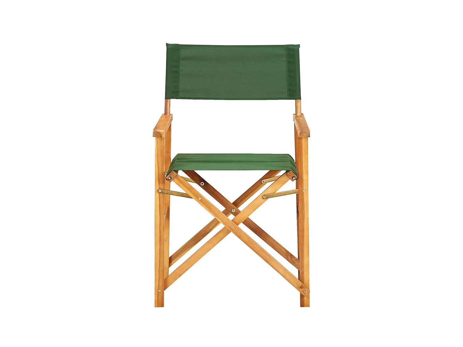 Chaise de metteur en scène Bois massif d'acacia Vert SEF11653