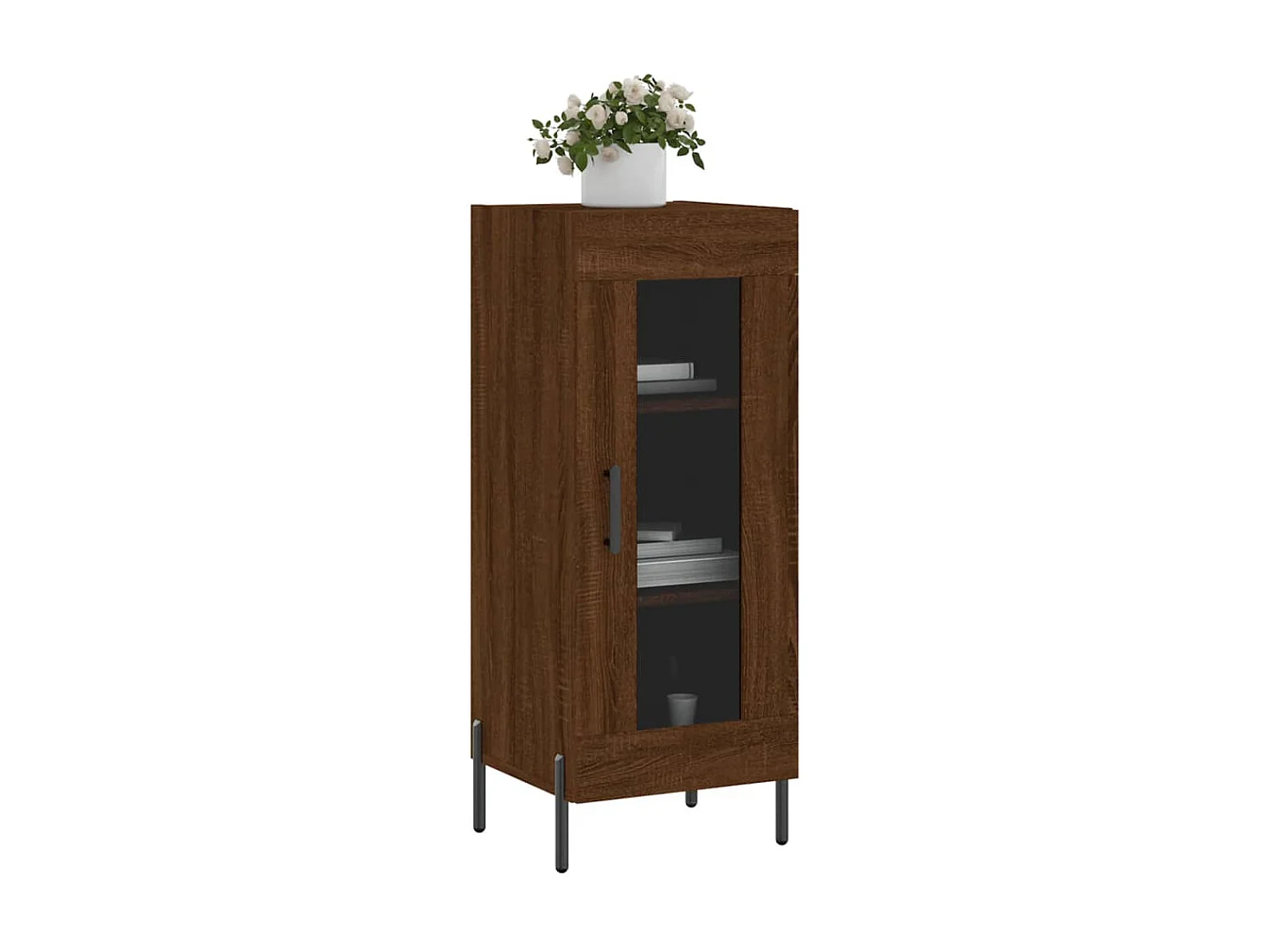 Sideboard Lowboard - Braun Eichen-Optik 34,5x34x90 cm Holzwerkstoff -RM73518