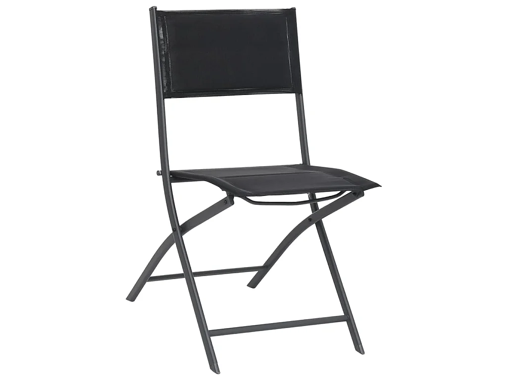 Klappbare Gartenstühle 2 Stk.| Outdoor-Stuhl Stahl und Textilene -gkd129391