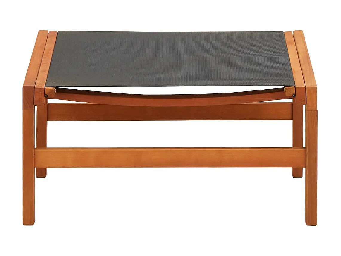 Silla de jardín con reposapiés madera de eucalipto y textilene ES12919