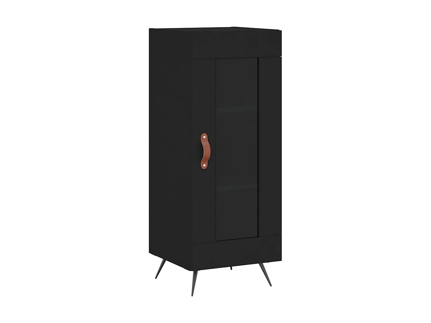 Sideboard Schwarz Anrichte 34,5x34x90 cm Holzwerkstoff -RM81301