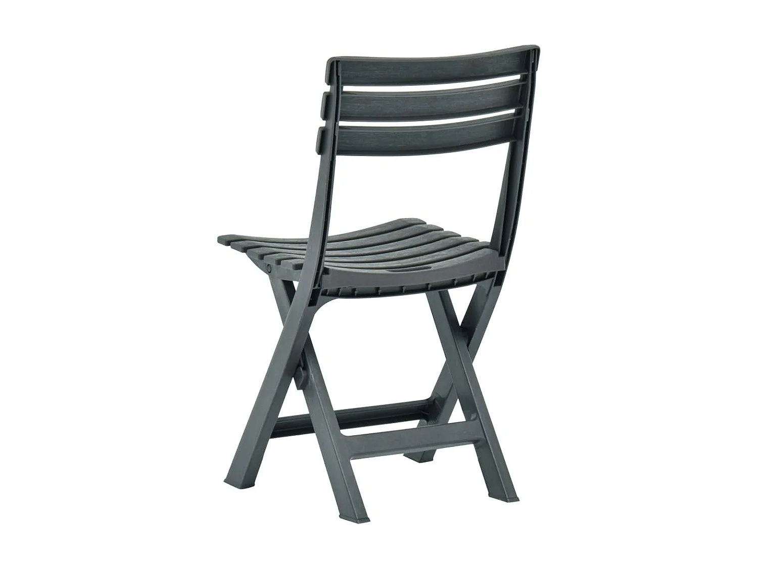 Chaises de jardin pliables 2 pcs Plastique Vert SEF93484