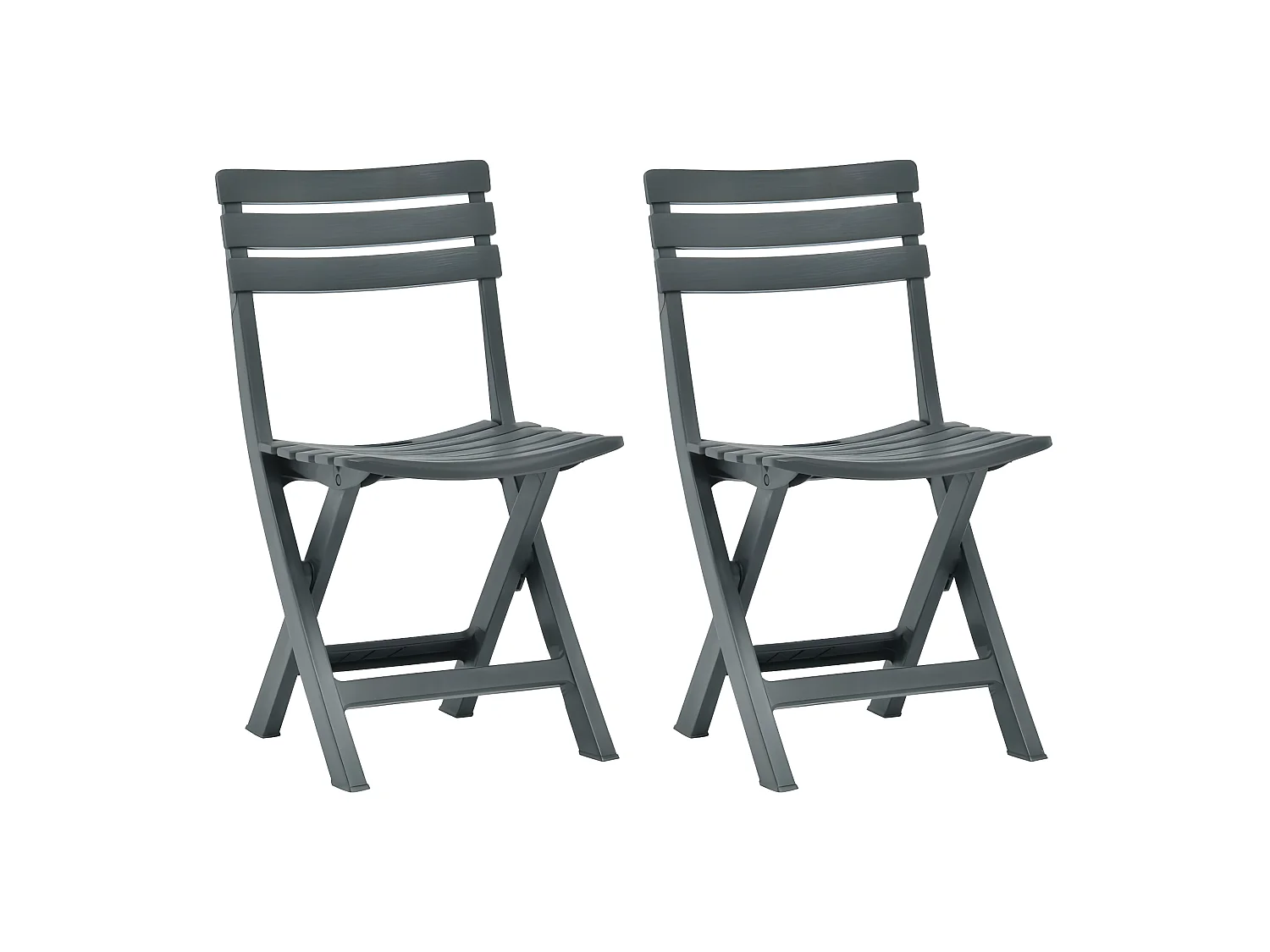Chaises de jardin pliables 2 pcs Plastique Vert SEF93484