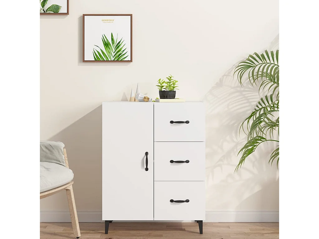 Sideboard Weiß Anrichte 69,5x34x90 cm Holzwerkstoff -RM21232