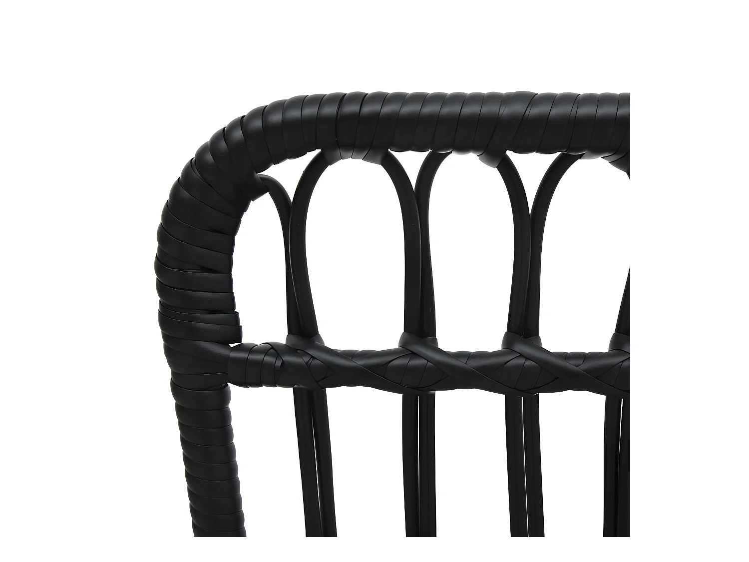 Chaise de jardin Résine tressée Noir SEF24966