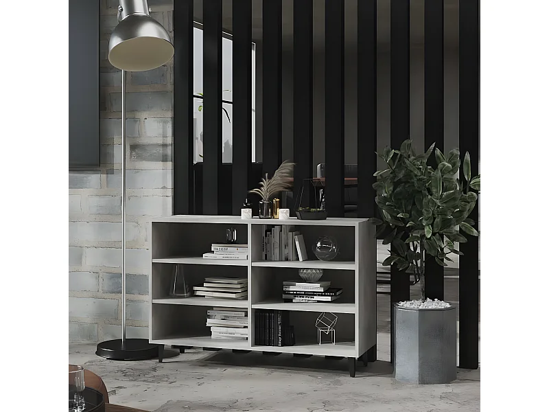 Sideboard Lowboard - Betongrau 103,5x35x70 cm Holzwerkstoff -RM60008