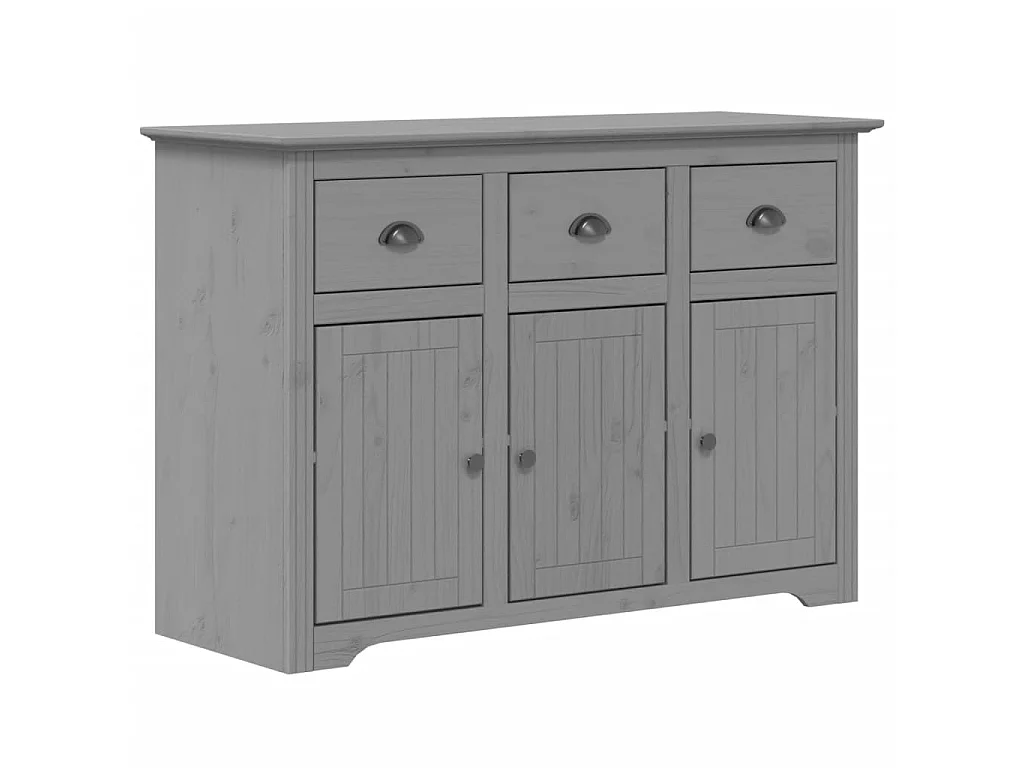 Sideboard Lowboard - BODO Grau 115x43x79,5 cm Massivholz Kiefer -RM88636