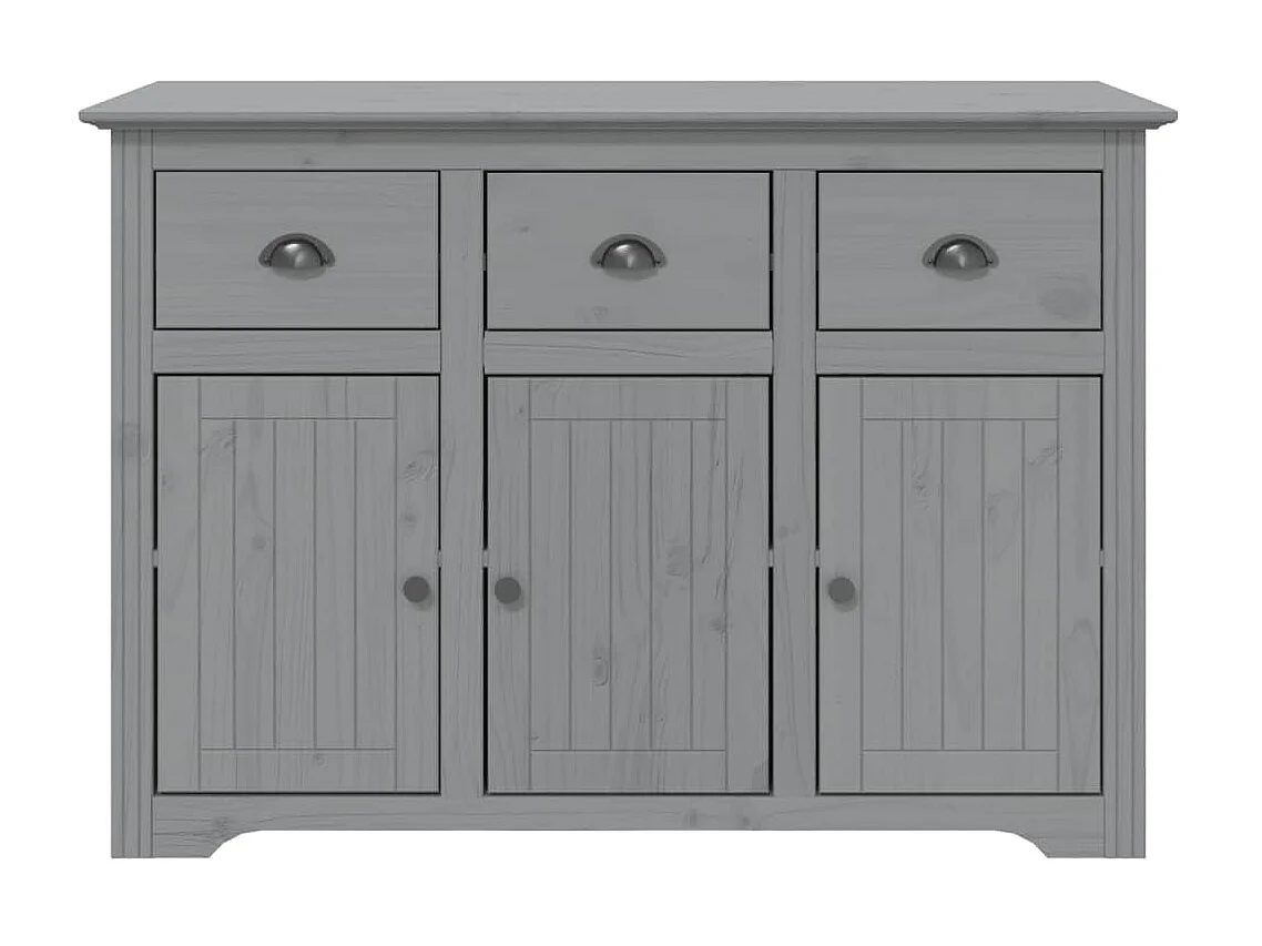 Sideboard Lowboard - BODO Grau 115x43x79,5 cm Massivholz Kiefer -RM88636