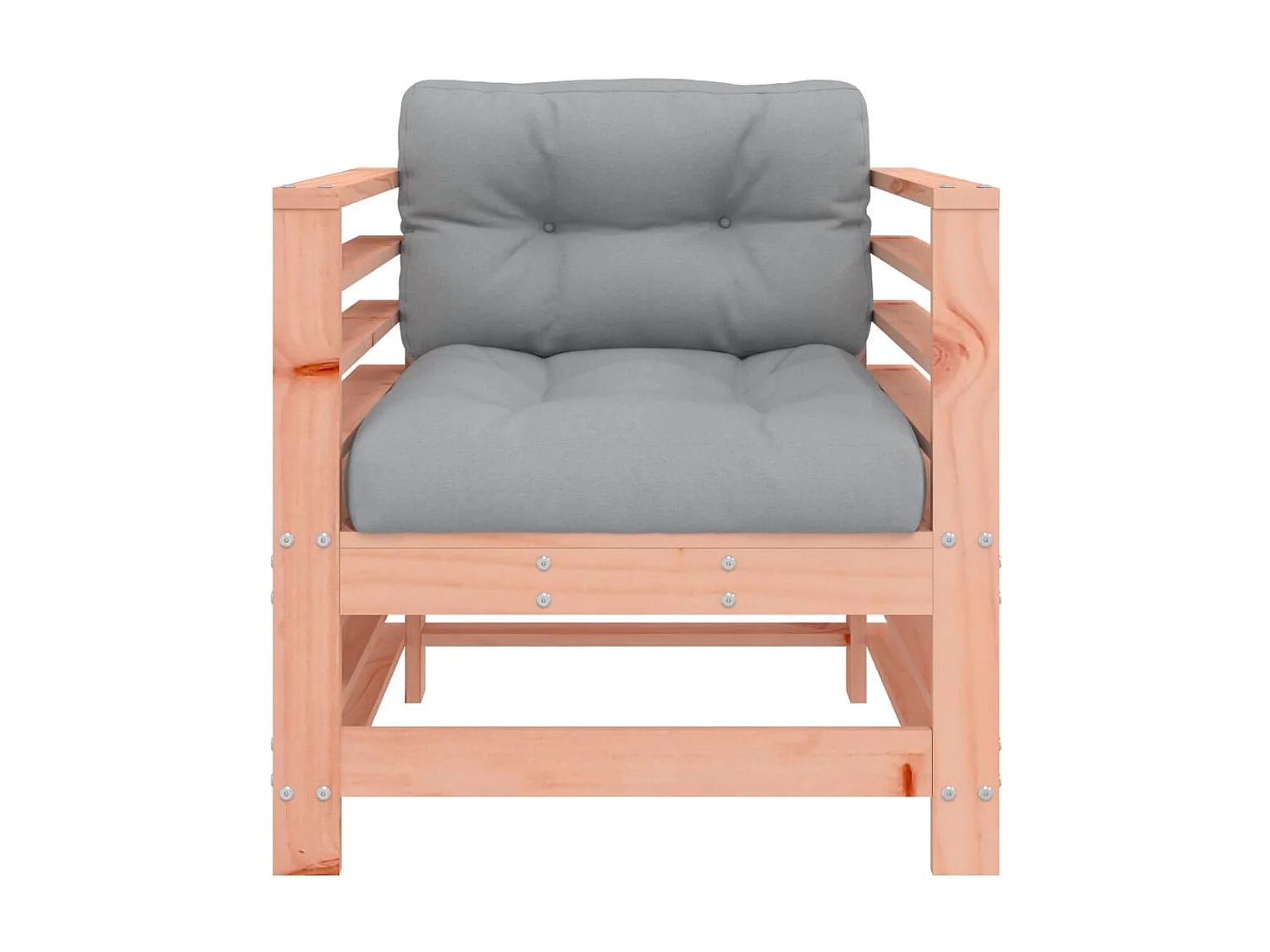 lot de 2 Chaises de jardin avec coussins bois massif douglas PWRS28673