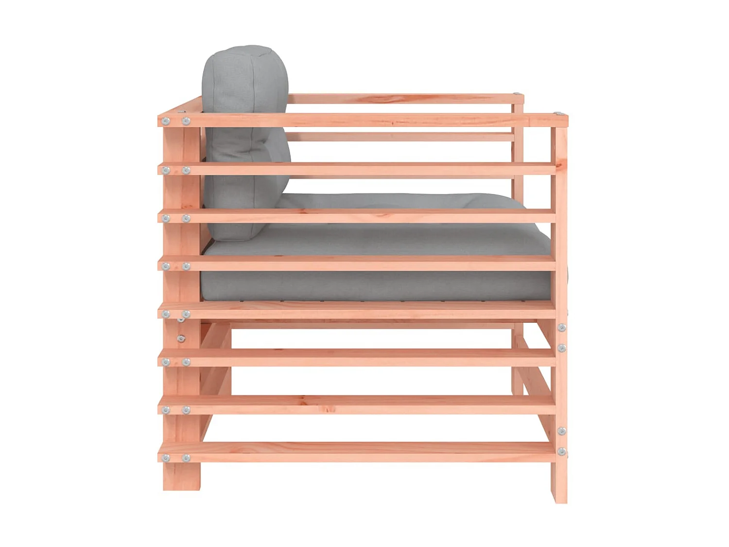 lot de 2 Chaises de jardin avec coussins bois massif douglas PWRS28673