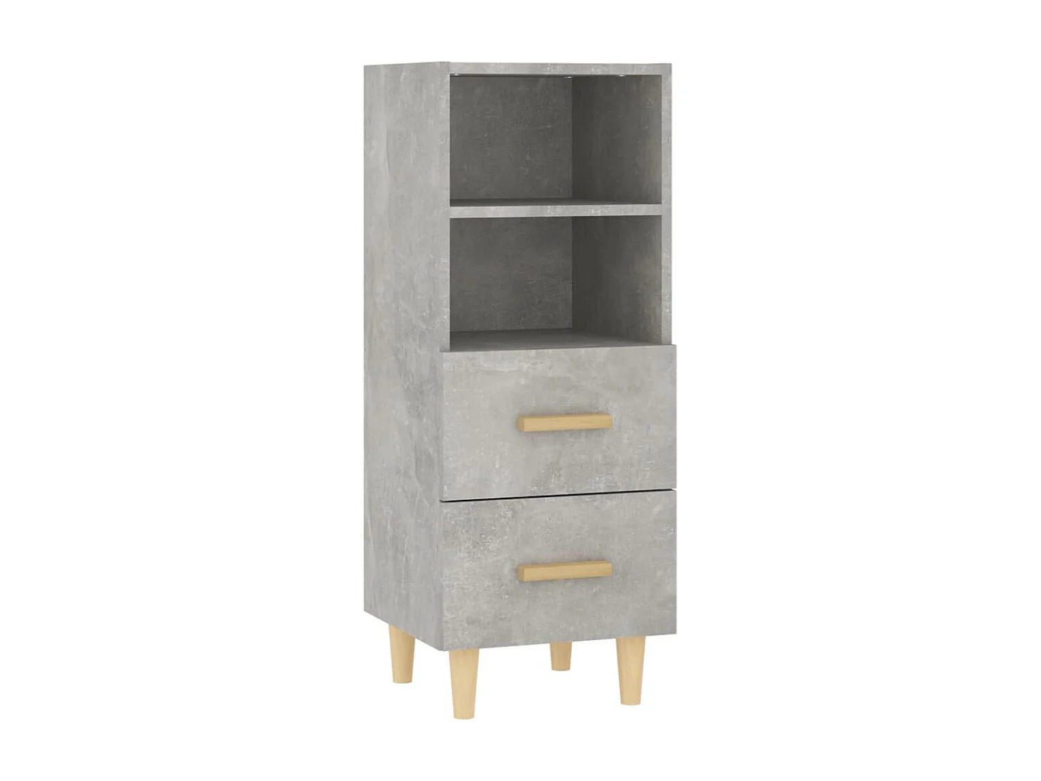 Sideboard Lowboard - Betongrau 34,5x34x90 cm Holzwerkstoff -RM26251