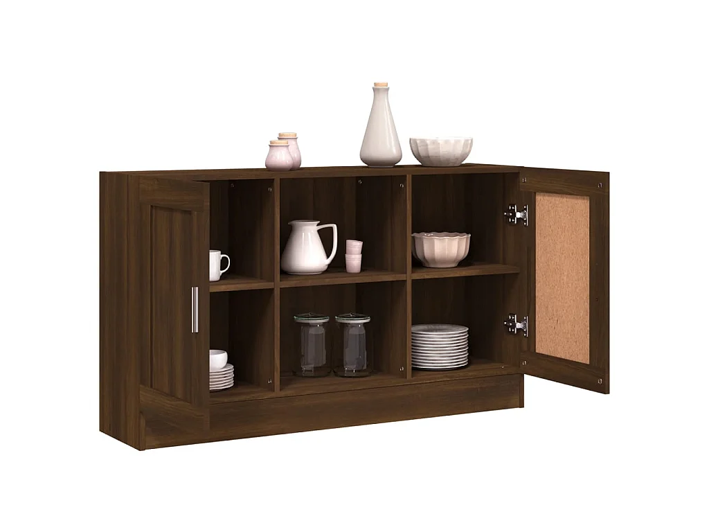 Sideboard Lowboard - Braun Eichen-Optik 120x30,5x70 cm Holzwerkstoff -RM23002