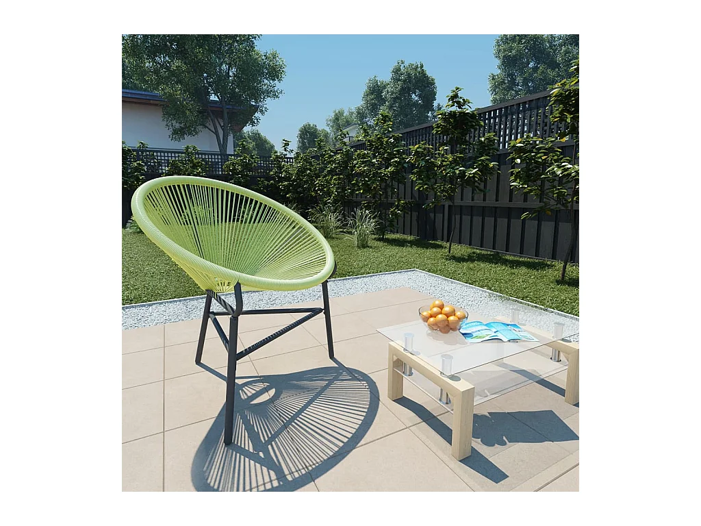 Chaise de jardin Acapulco Résine tressée Vert SEF72498