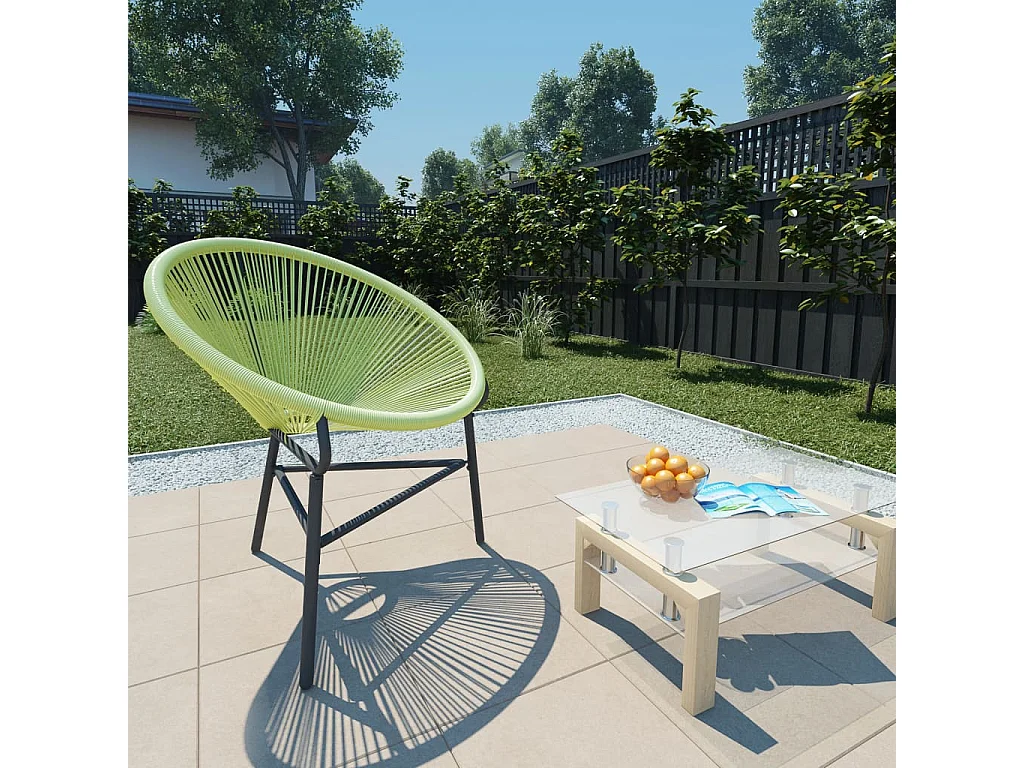Chaise de jardin Acapulco Résine tressée Vert SEF72498