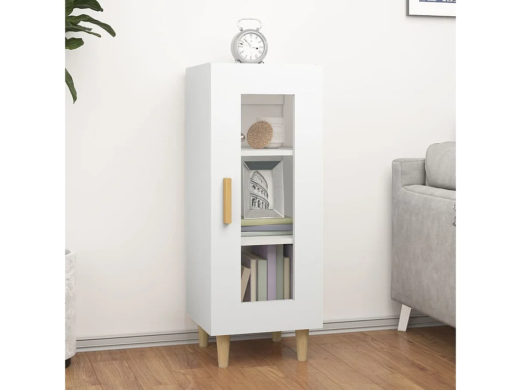 Sideboard Weiß Anrichte 34,5x34x90 cm Holzwerkstoff -RM53027