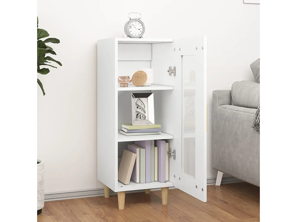 Sideboard Weiß Anrichte 34,5x34x90 cm Holzwerkstoff -RM53027