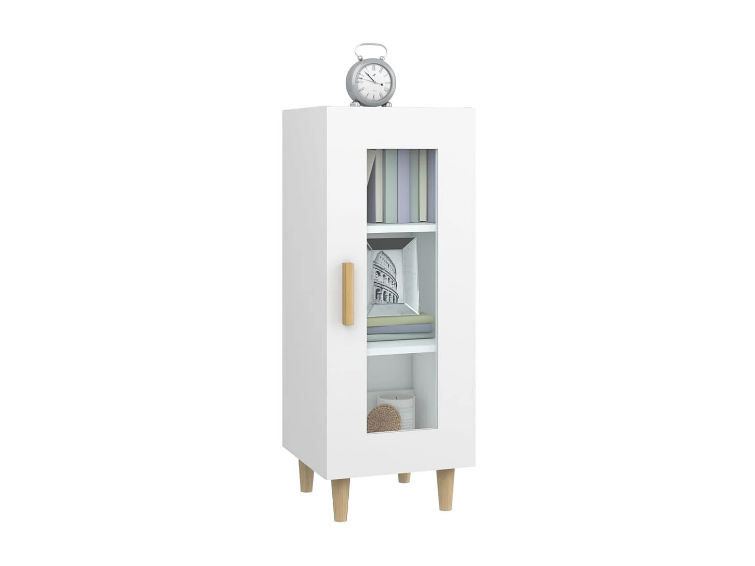 Sideboard Weiß Anrichte 34,5x34x90 cm Holzwerkstoff -RM53027