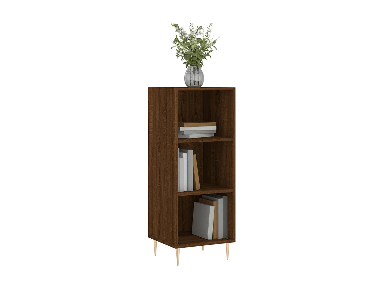 Sideboard Lowboard - Braun Eichen-Optik 34,5x32,5x90 cm Holzwerkstoff -RM58801