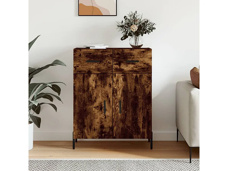 Sideboard Anrichte Räuchereiche 69,5x34x90 cm Holzwerkstoff -RM36326