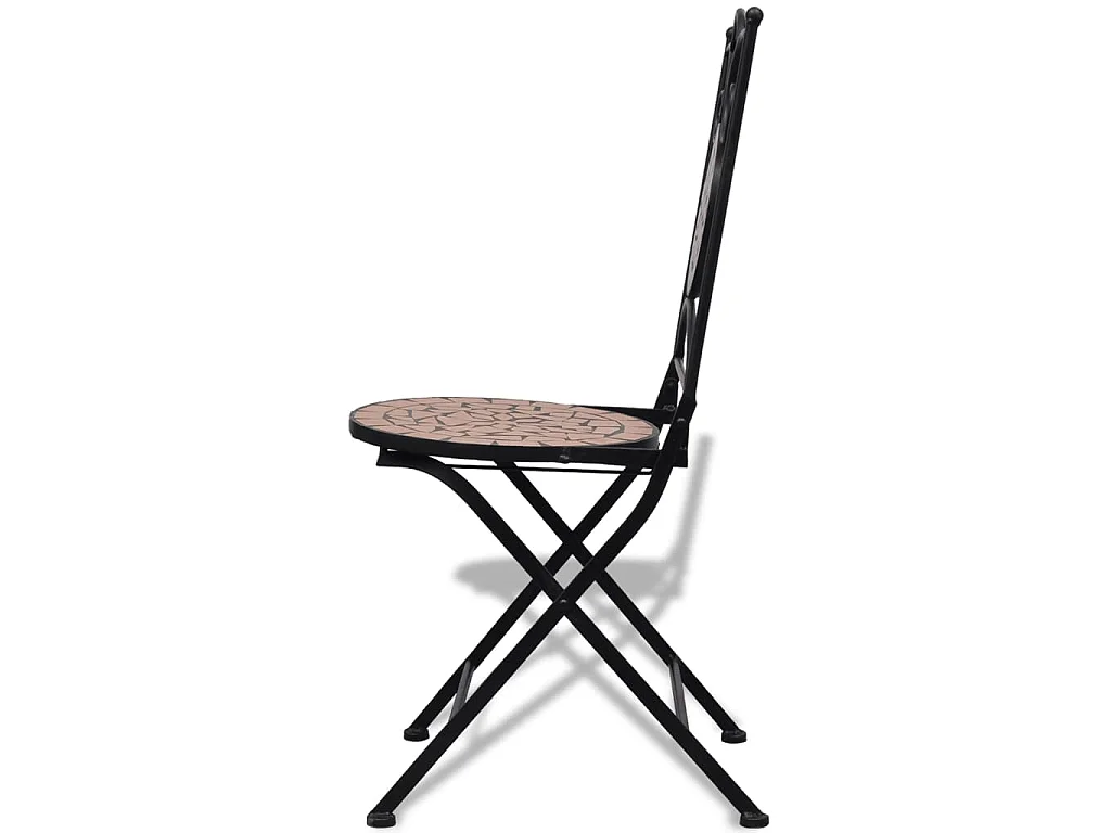 Chaises pliables de bistro 2 pcs Céramique Terre cuite SEF16630