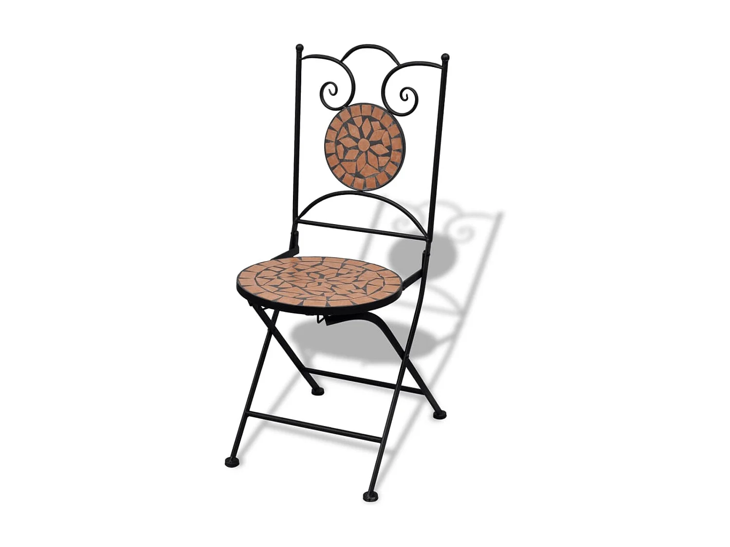 Bistrostoelen inklapbaar 2 st keramiek terracottakleurig NL13313