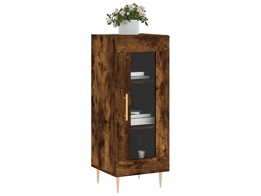 Sideboard Anrichte Räuchereiche 34,5x34x90 cm Holzwerkstoff -RM82567