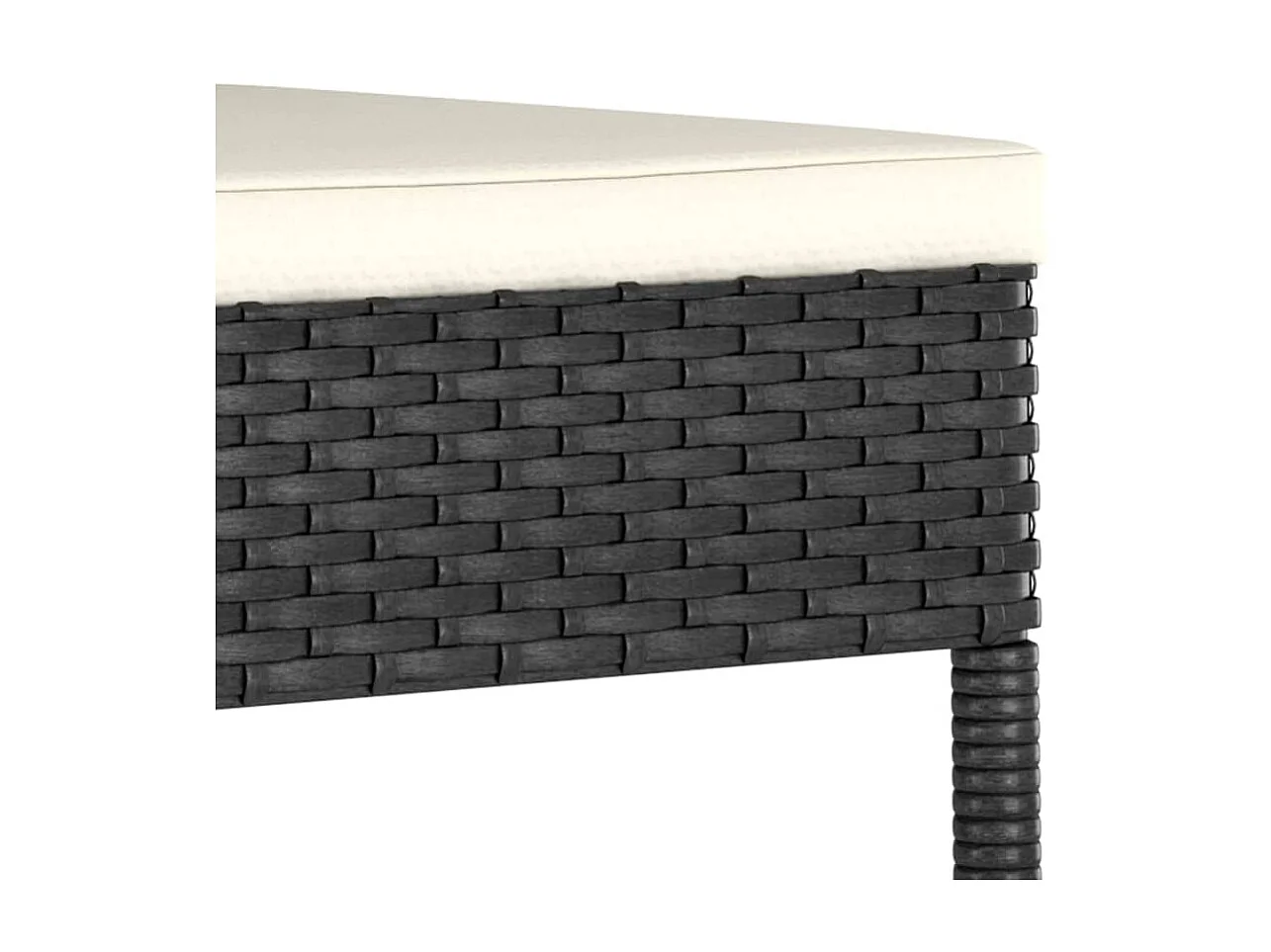 Cadeiras de jantar para jardim 2 pcs vime PE preto PT854256