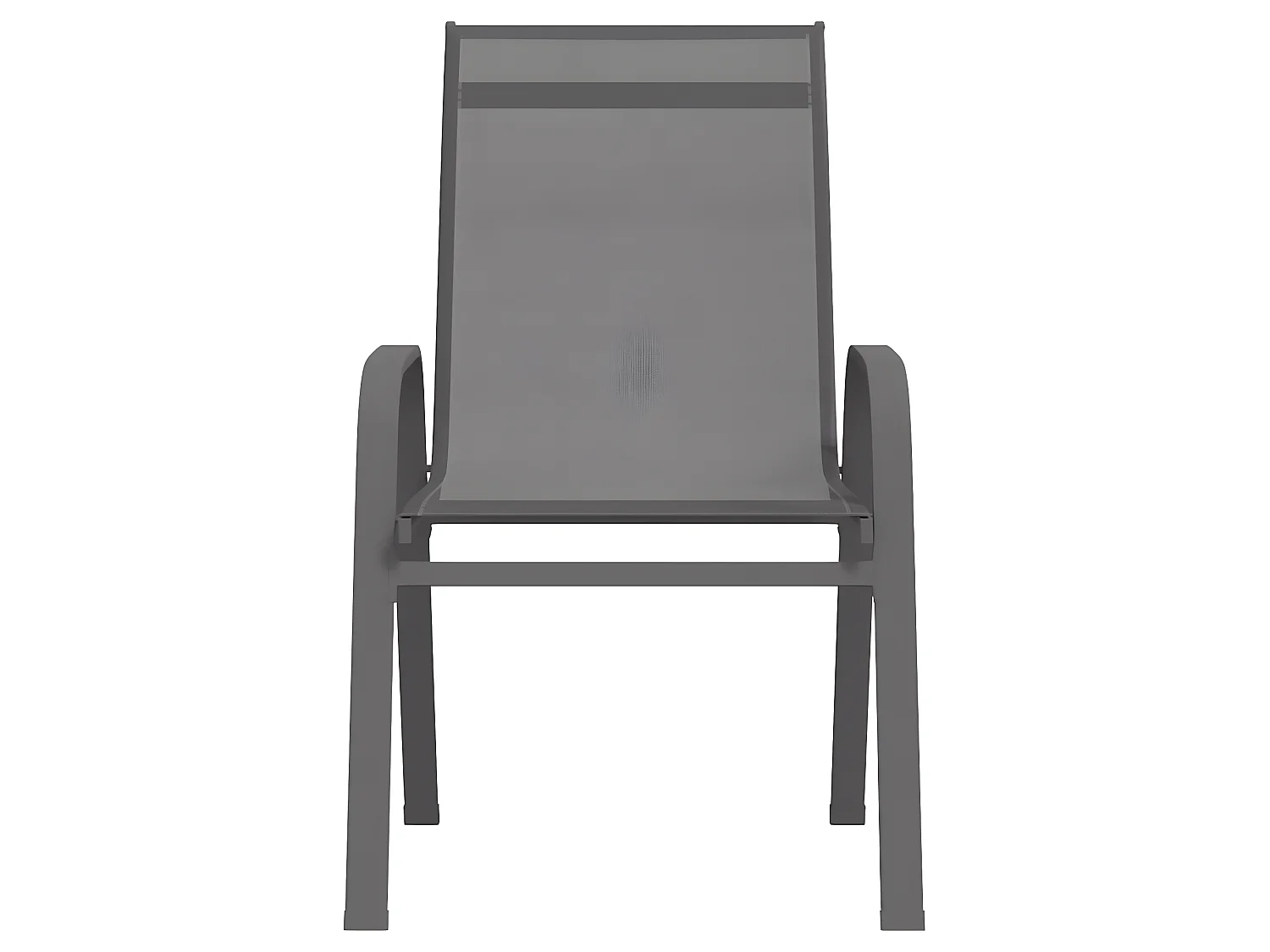 Chaises empilables de jardin 6 pcs Gris Tissu textilène SEF25744