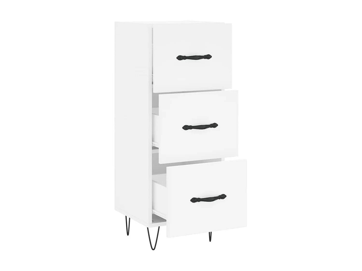 Sideboard Weiß Anrichte 34,5x34x90 cm Holzwerkstoff -RM84507