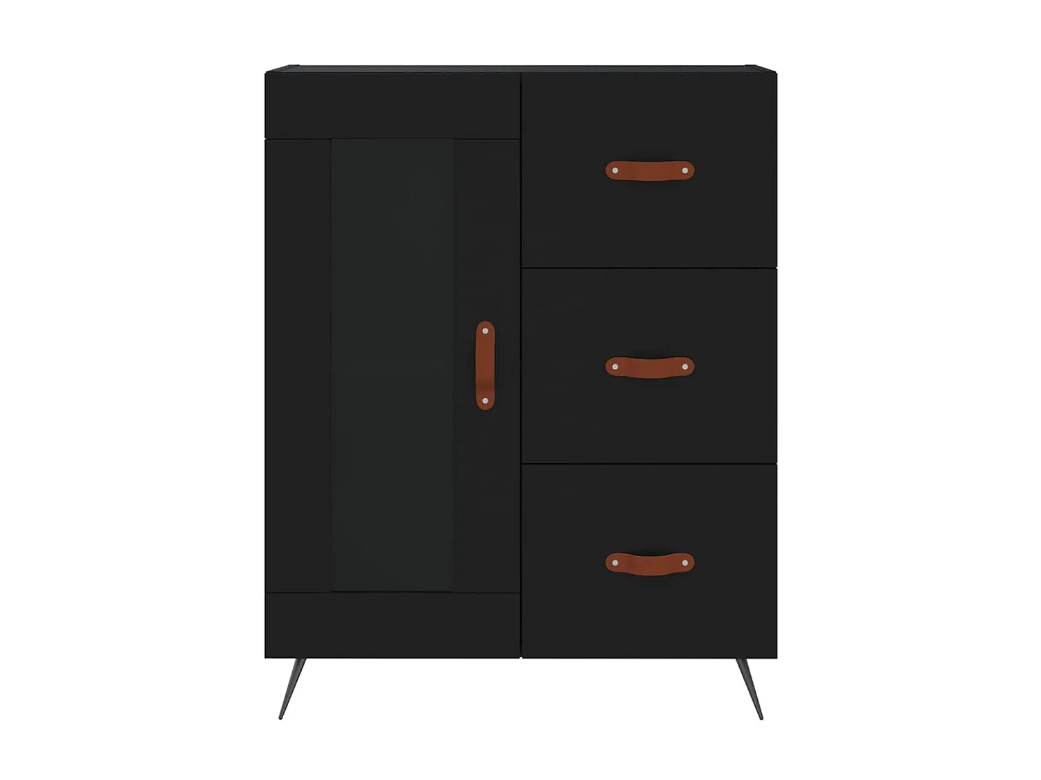 Sideboard Schwarz Anrichte 69,5x34x90 cm Holzwerkstoff -RM61724