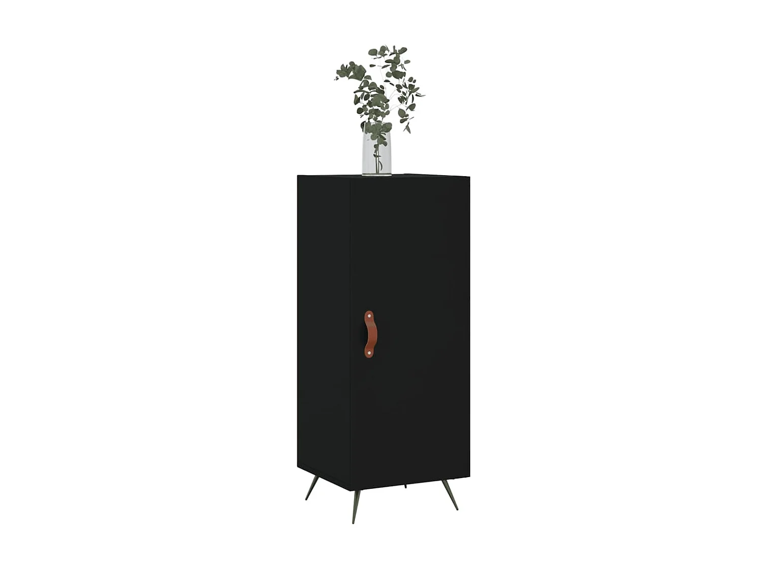 Sideboard Schwarz Anrichte 34,5x34x90 cm Holzwerkstoff -RM95422