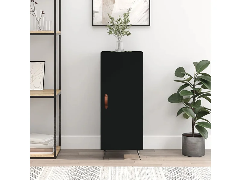 Sideboard Schwarz Anrichte 34,5x34x90 cm Holzwerkstoff -RM95422