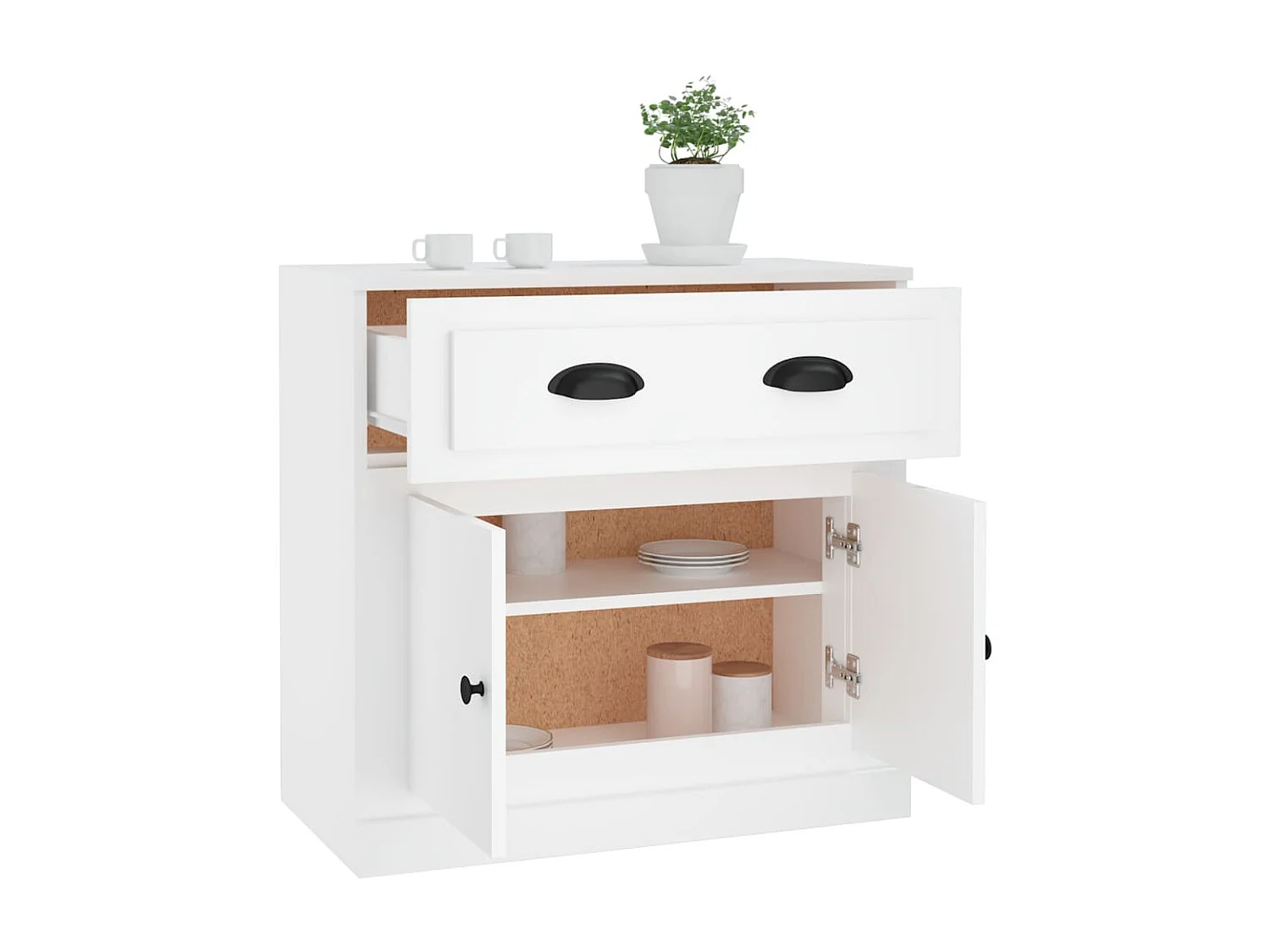 Sideboard Weiß Anrichte 70x35,5x67,5 cm Holzwerkstoff -RM50355